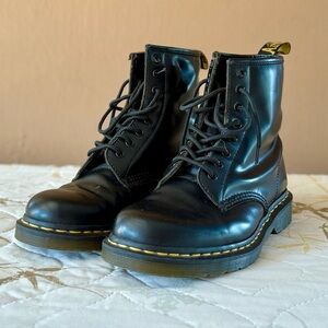 Dr. Martens 1460 Black Leather Lace‑Up Boots - Size 9 US / 10 W